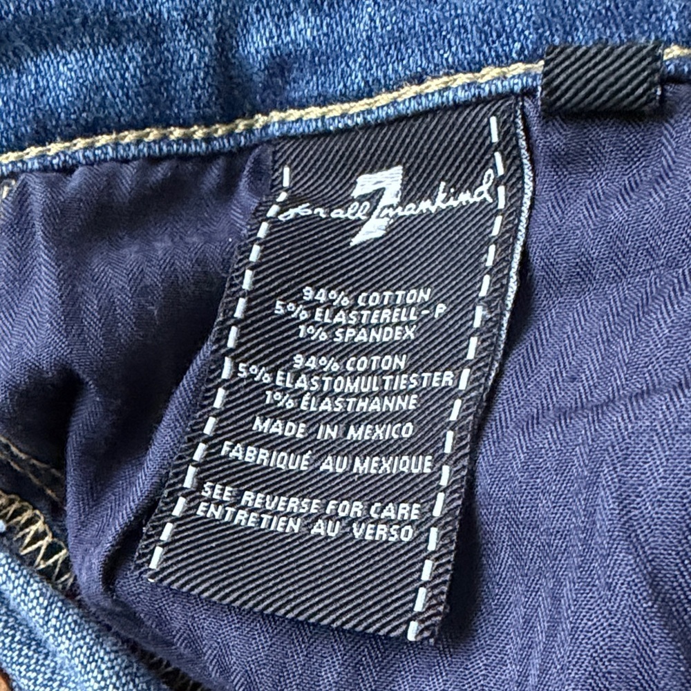 7 For All Mankind Women's Light Blue Skinny Jeans - Picture 8 of 8